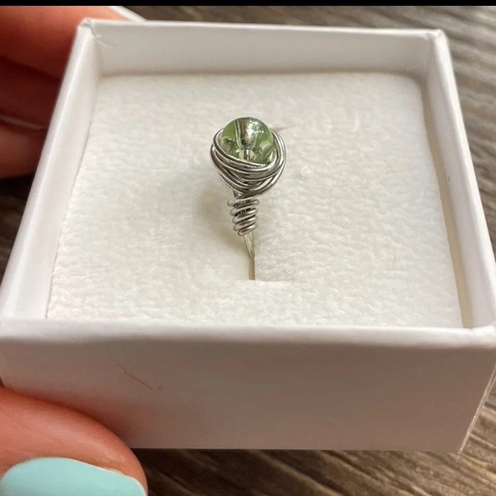 Handmade silver ring size 4